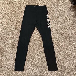 Black leggings with holister logo